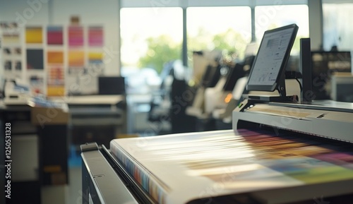 Wallpaper Mural Large Format Printer: High-Resolution Prints Production Workflow in Office Setting Torontodigital.ca