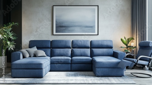 Modern Living Room Sectional Sofa Set Design photo