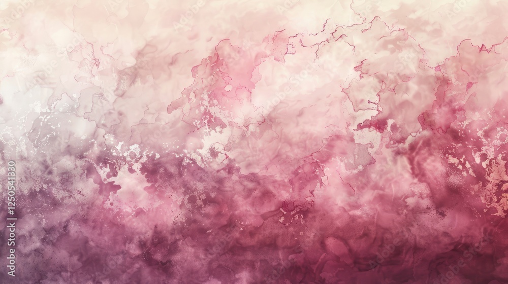 Fototapeta premium Abstract pink watercolor background with textured paper background