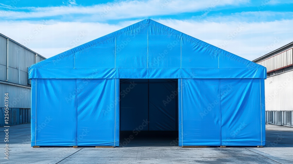 Obraz premium Blue Warehouse Tent