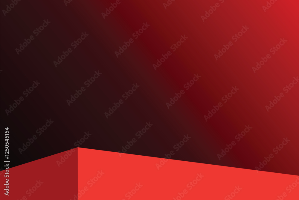 The corner of the red table with light shining down, Blank red product studio background, stage, podium for presentation vector illustration design for display cosmetic or beauty product The corner of the red table with light shining down, Blank red product studio background, stage, podium for presentation vector illustration design for display cosmetic or beauty product