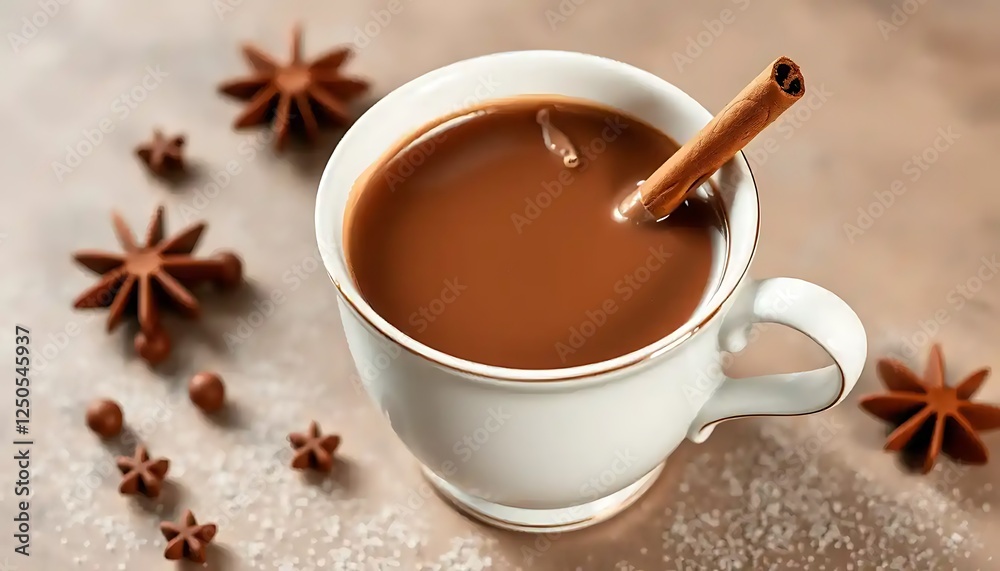 Warm Chocolate Drink with Cinnamon and Star Anise Warm Chocolate Drink with Cinnamon and Star Anise