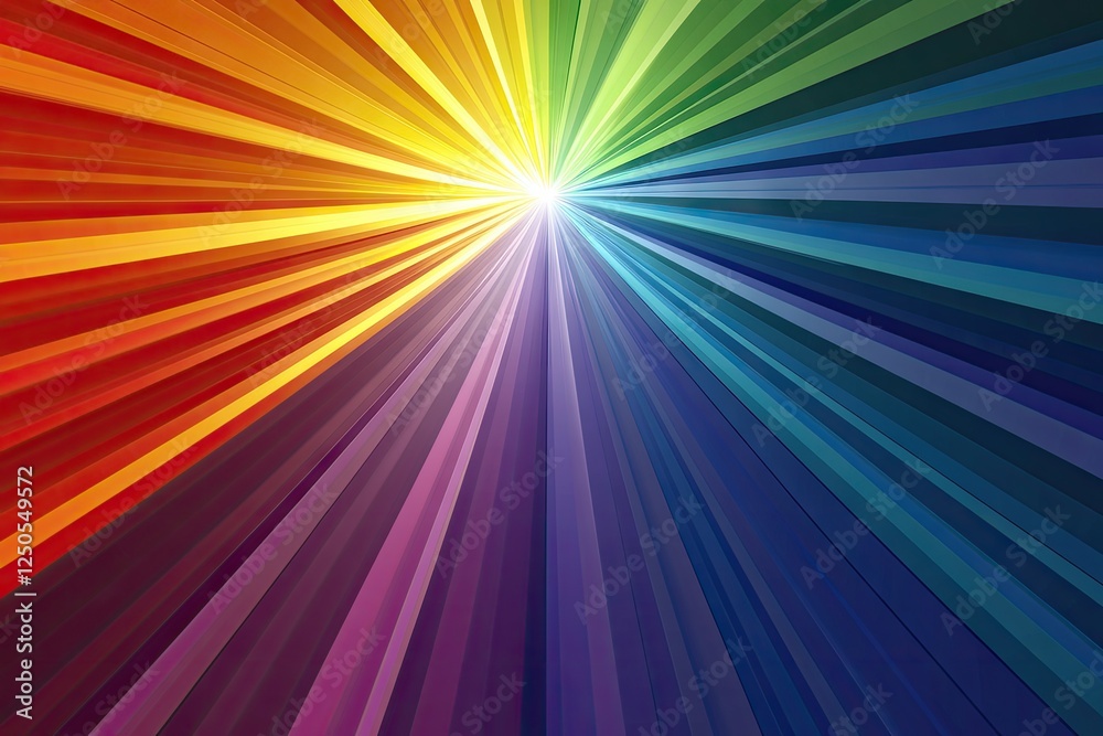 Colorful rainbow burst background; vibrant energy; design element Colorful rainbow burst background; vibrant energy; design element