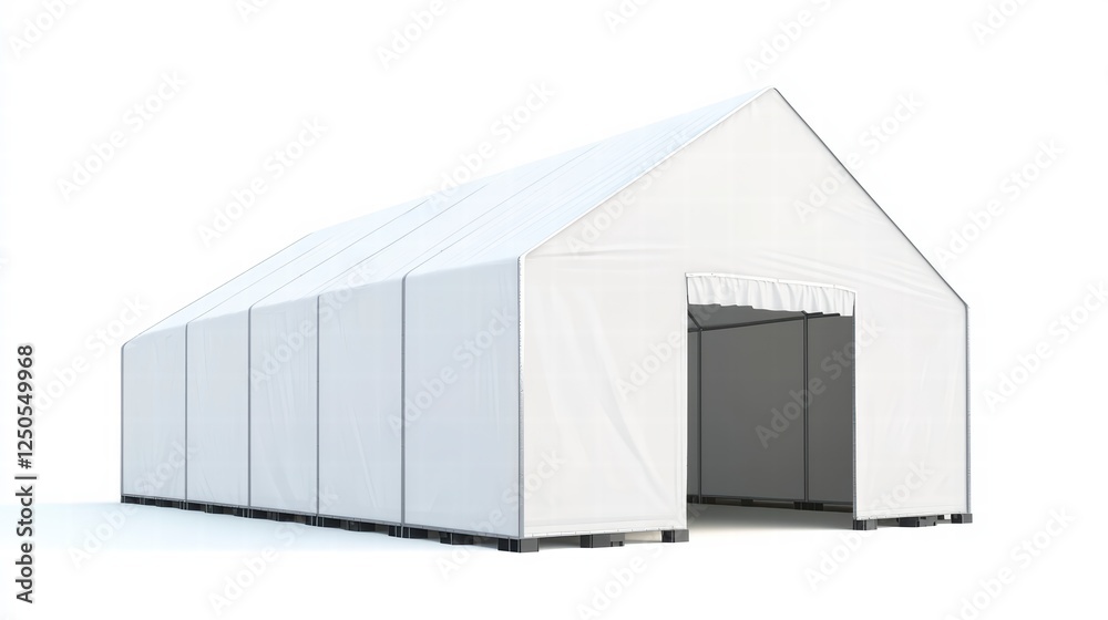 Fototapeta premium Industrial storage tent architecture