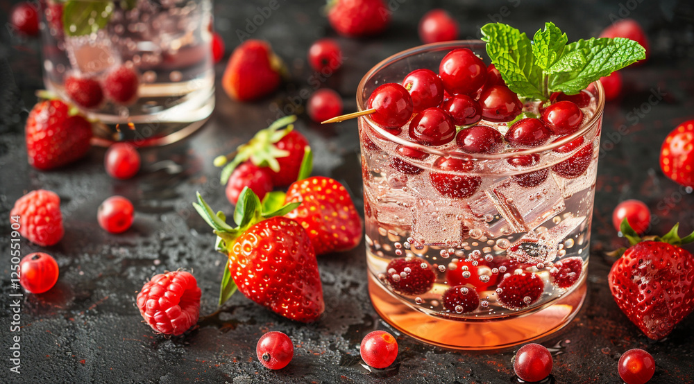 red currant jam with berries red currant jam with berries