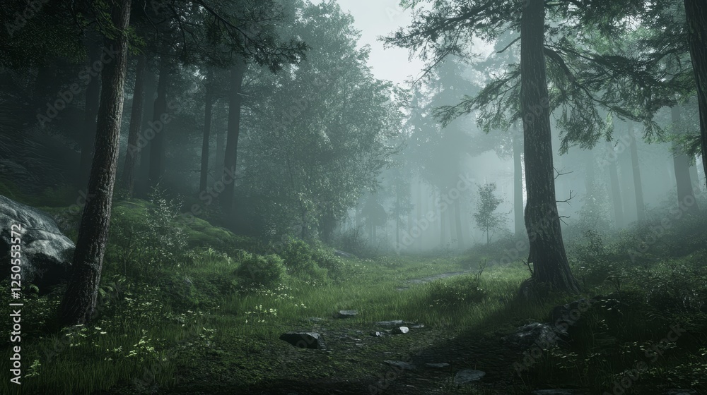 Obraz premium quiet, forest, trees, peaceful