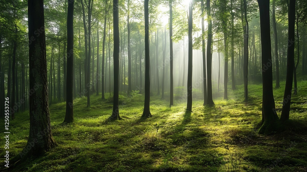 Obraz premium quiet, forest, trees, peaceful