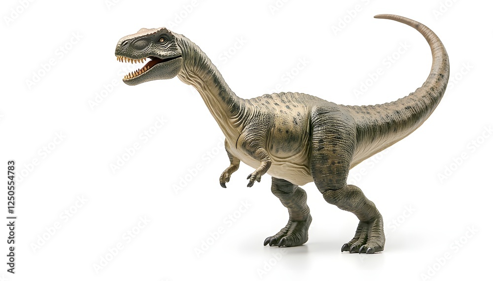Fototapeta premium Tyrannosaurus Rex Dinosaur Toy Model Isolated on White Background