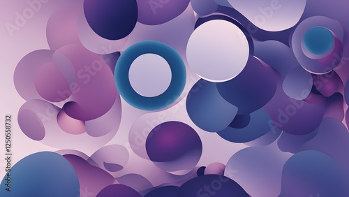 Abstract composition of colorful spheres and shapes blending together in a soft gradient background.