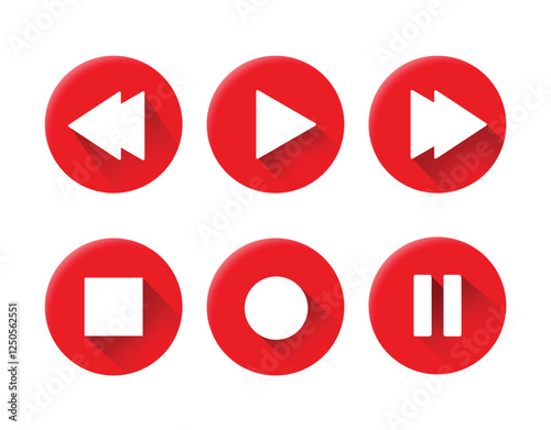 Music Player Button Icon Vector