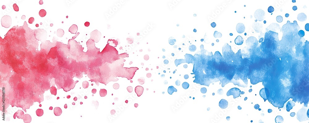 Pink and blue watercolor splash background. Design, texture, art Pink and blue watercolor splash background. Design, texture, art