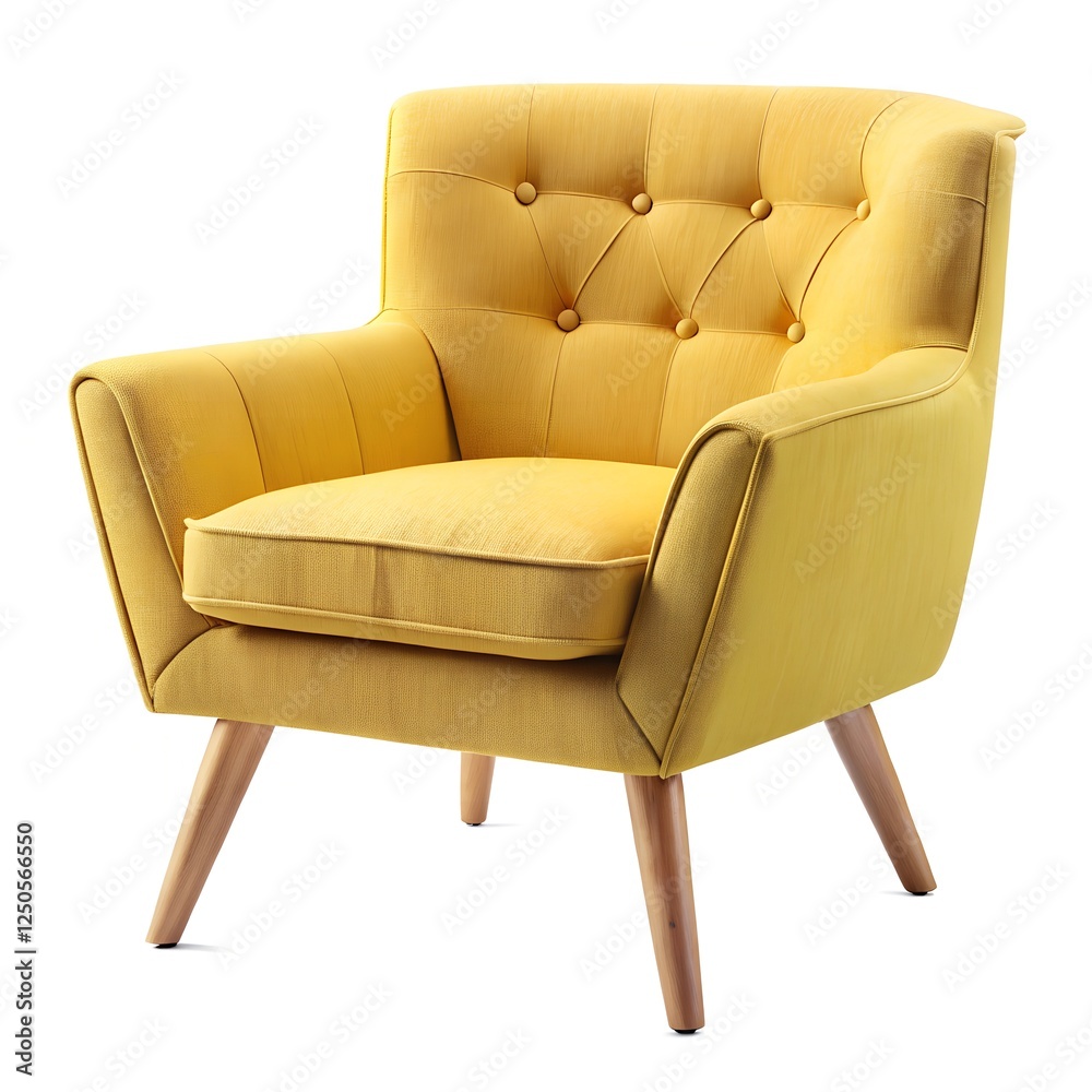 Naklejka premium armchair isolated on white background. Interior design element