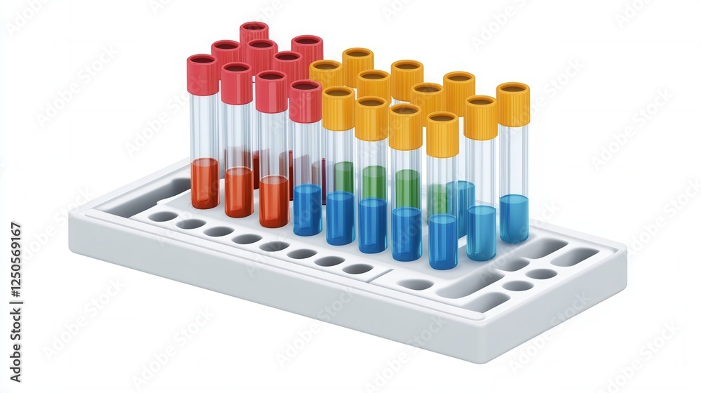 Test Tube Rack Icon, flat design featuring multiple test tubes, isolated on white, perfect for scientific applications and educational materials Test Tube Rack Icon, flat design featuring multiple test tubes, isolated on white, perfect for scientific applications and educational materials