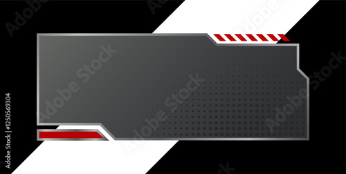 Futuristic element vector illustration. Colorful lower third video overlay.