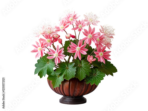 Wallpaper Mural Floral arrangement of pink lotus flowers in a wooden bowl indoor decor natural beauty Torontodigital.ca