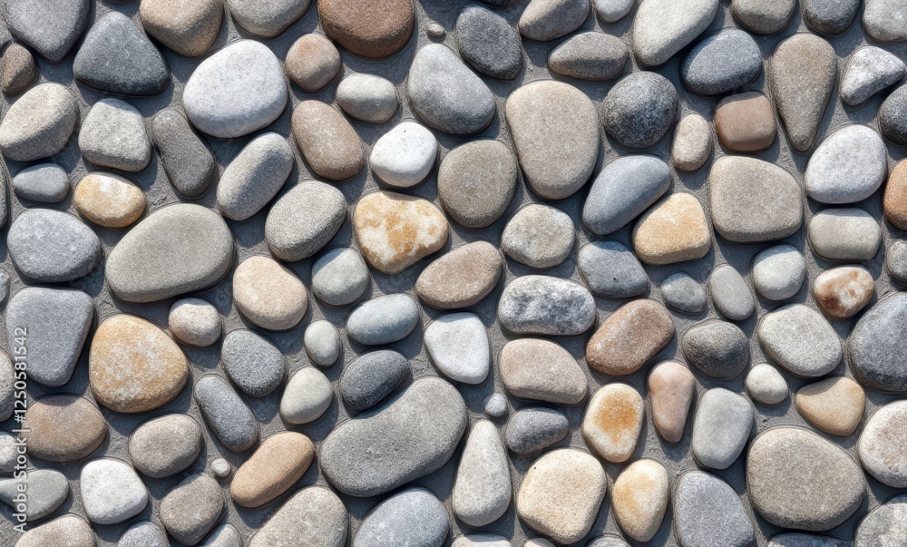 A serene collection of smooth pebbles A serene collection of smooth pebbles