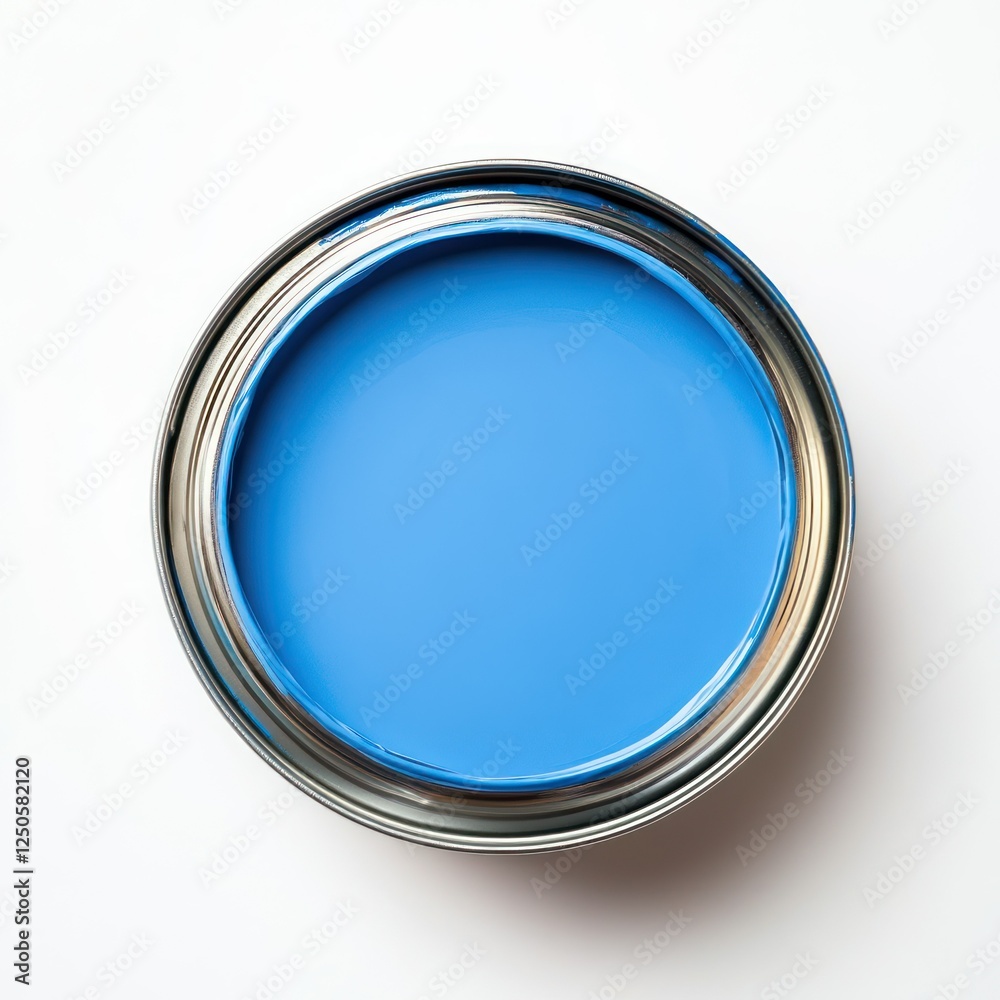 Bright Blue Paint Can Top View hue art Bright Blue Paint Can Top View hue art