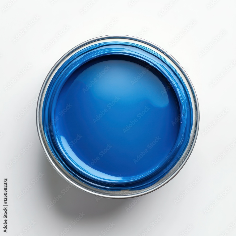 Bright Blue Paint Can Top View hue art Bright Blue Paint Can Top View hue art
