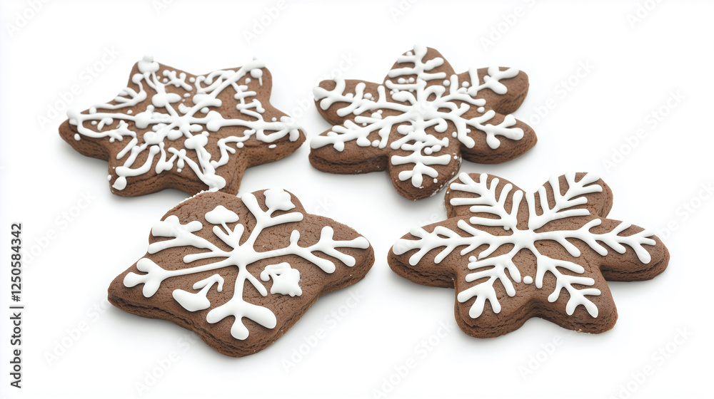Gingerbread cookies isolated on white background Gingerbread cookies isolated on white background