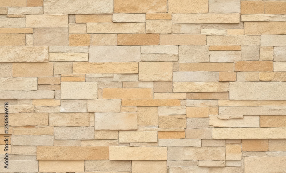 Textured beige stone wall design Textured beige stone wall design