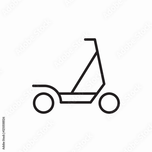 Urban kick scooter icon vector sign