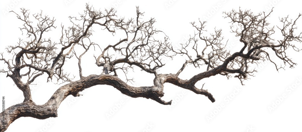 Gnarly branches of ancient trees isolated on a white background showcasing intricate textures and organic shapes for design use. Gnarly branches of ancient trees isolated on a white background showcasing intricate textures and organic shapes for design use.