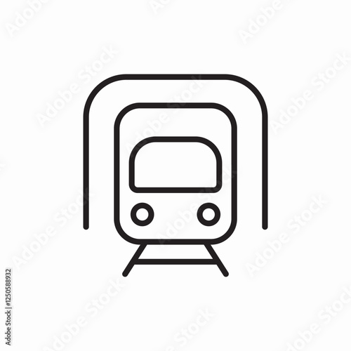 Underground metro train icon vector sign