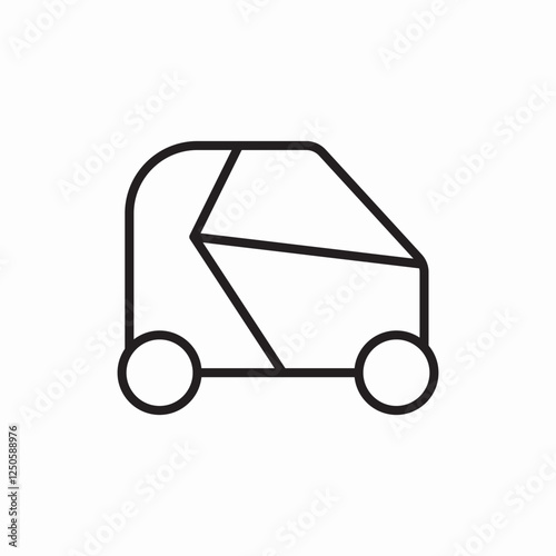 two-seater car icon vector sign