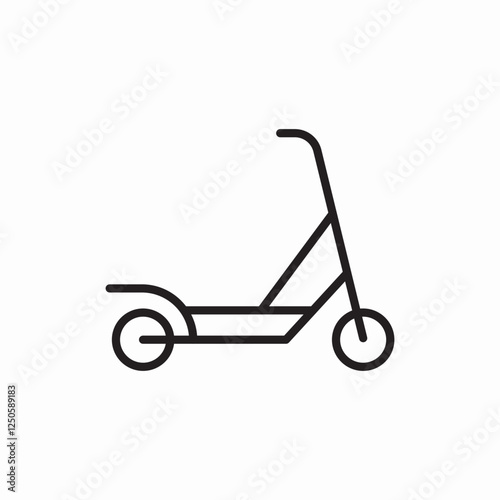 Electric kick scooter icon vector sign