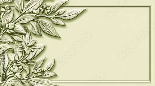 Elegant floral design with a pale background frame
