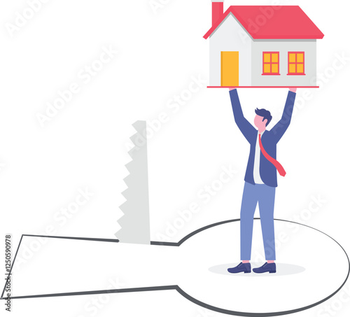 Social media illustration, business concept, web design

