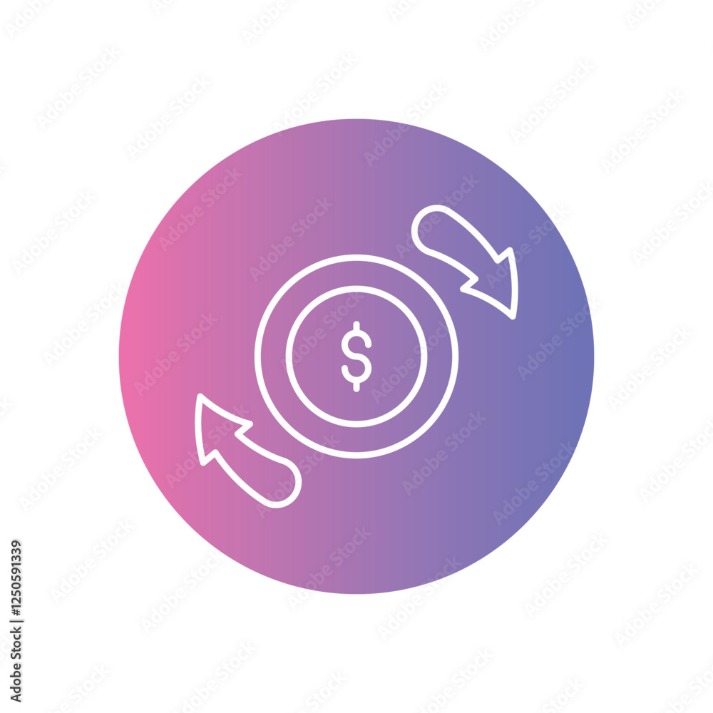 Token Transfer icon vector stock illustration Token Transfer icon vector stock illustration