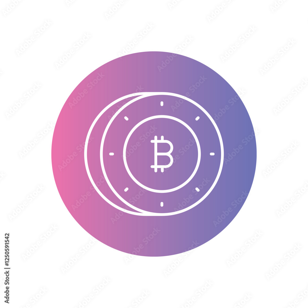 Crypto Coin icon vector stock illustration Crypto Coin icon vector stock illustration