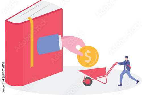 Social media illustration, business concept, web design

