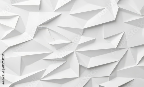Textured white geometric wall panel design