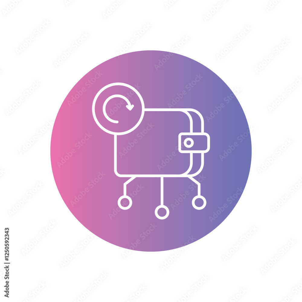 Cryptocurrency Wallet Backup icon vector stock illustration Cryptocurrency Wallet Backup icon vector stock illustration