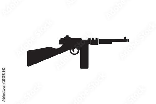 assault rifle isolated on white