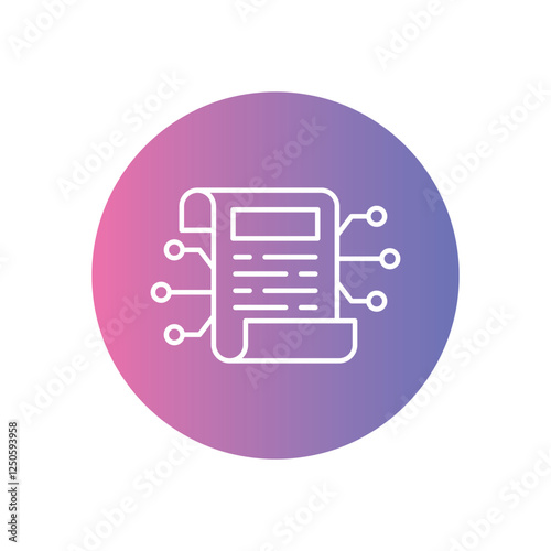 Smart Contract icon vector stock illustration