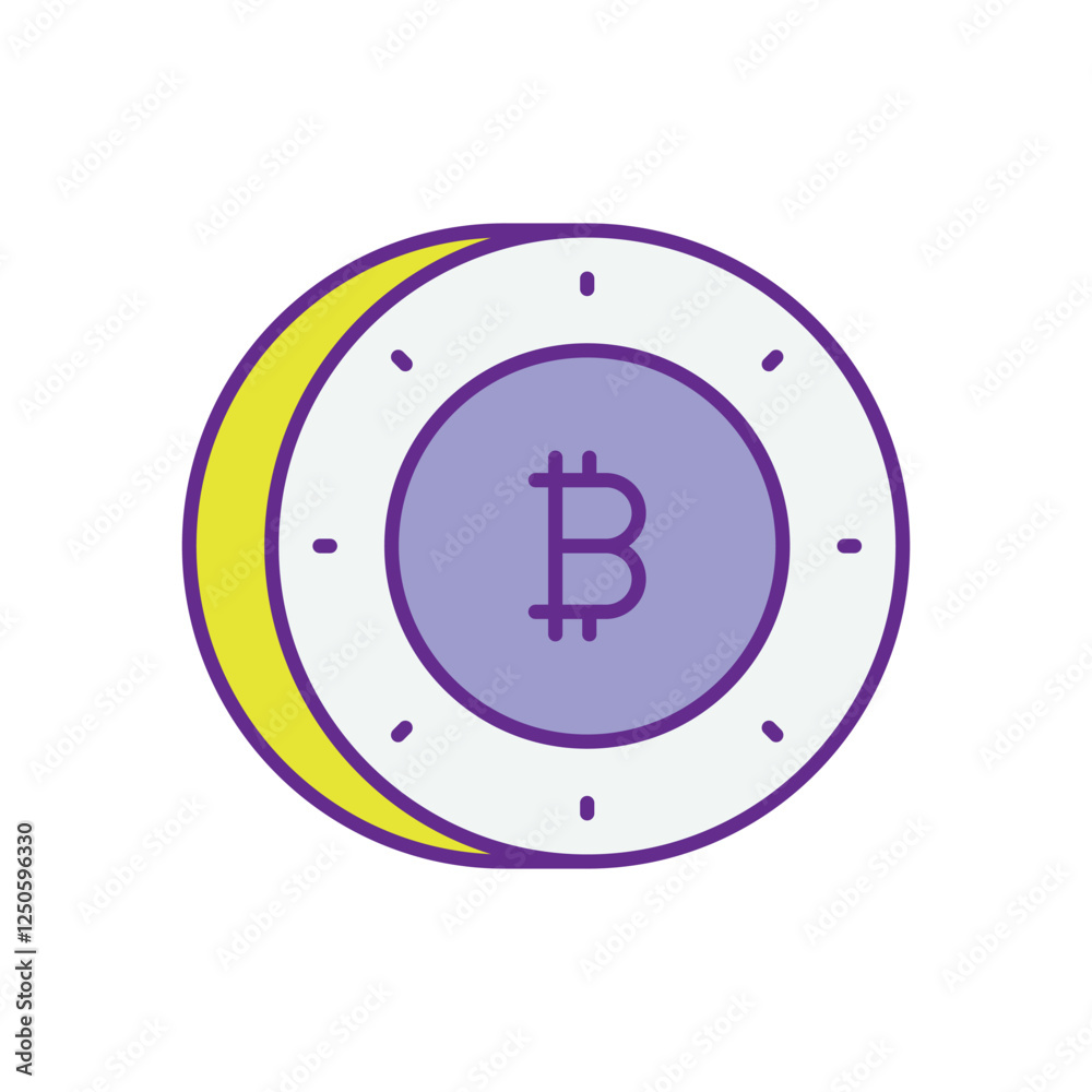 Crypto Coin icon vector stock illustration Crypto Coin icon vector stock illustration