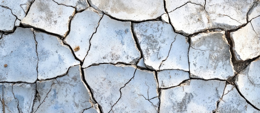 Obraz premium Cracked cement floor texture for abstract backgrounds and design projects showcasing aged surfaces and weathered aesthetics