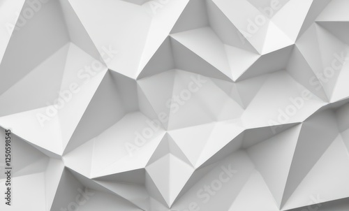 Abstract geometric white wall design