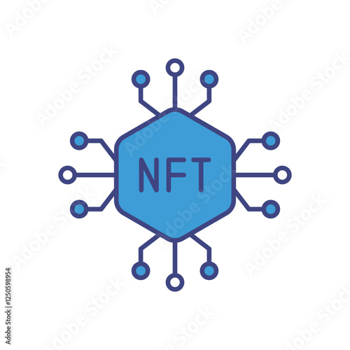 NFT icon vector stock illustration