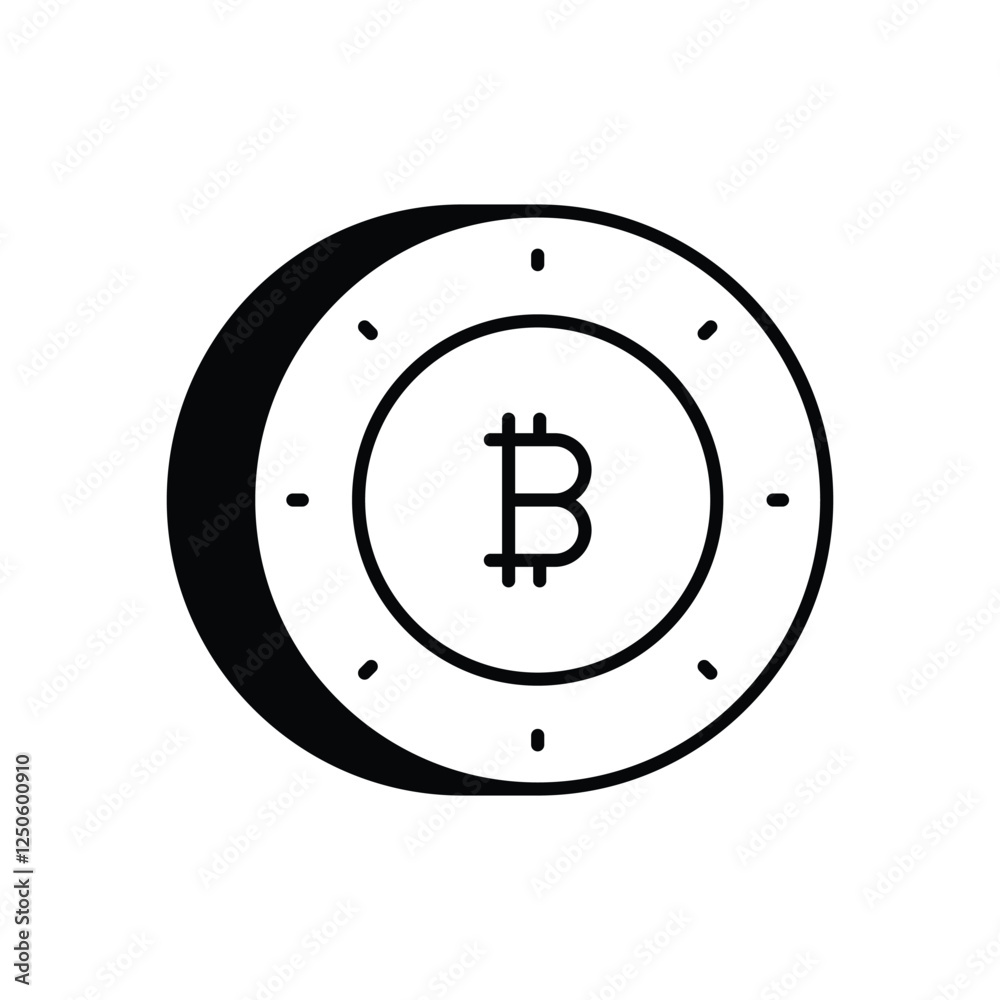 Crypto Coin icon vector stock illustration Crypto Coin icon vector stock illustration