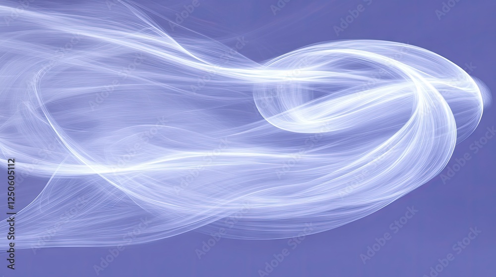 Fototapeta premium Abstract swirling smoke, purple background, ethereal design, website header