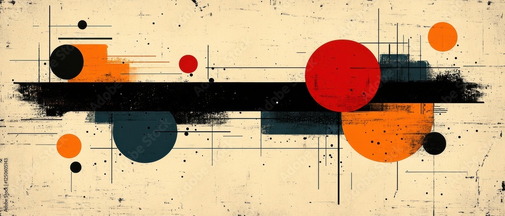 Obraz premium Abstract Minimalist Pattern with Geometric Shapes and Textures