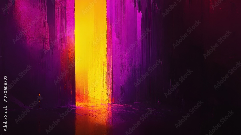 Abstract Composition of Light and Shadow with Vivid Brushstrokes Abstract Composition of Light and Shadow with Vivid Brushstrokes