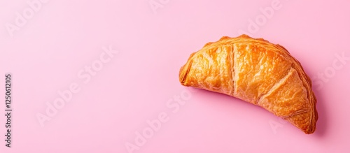 Coca de Sant Joan Pastry on Pink Background with Blank Space for Customizable Text or Branding photo