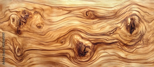 Wallpaper Mural Natural wooden texture with swirling patterns showcasing rich hues and unique knots ideal for backgrounds or design elements. Torontodigital.ca