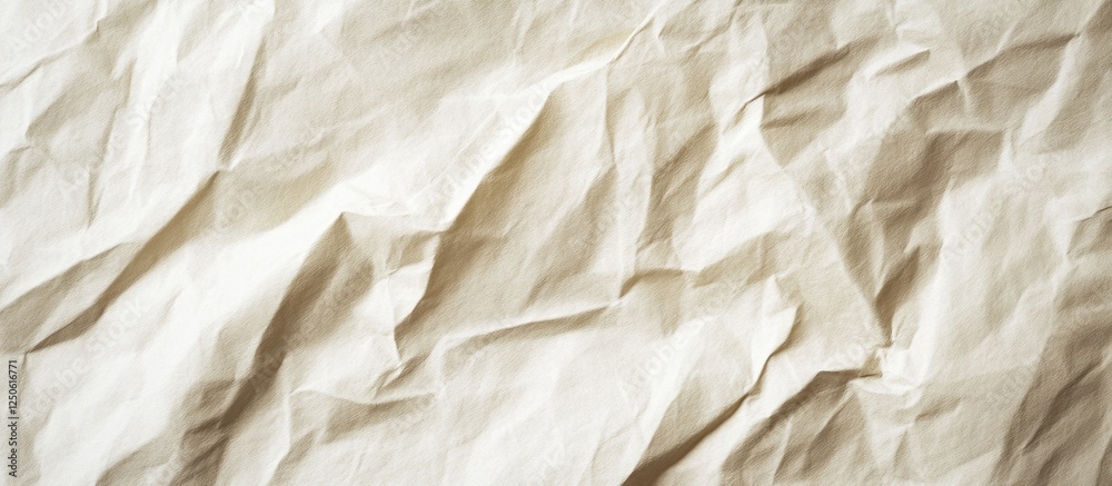 Obraz premium Crinkled paper texture for creative backgrounds and design projects showcasing natural, vintage aesthetics.
