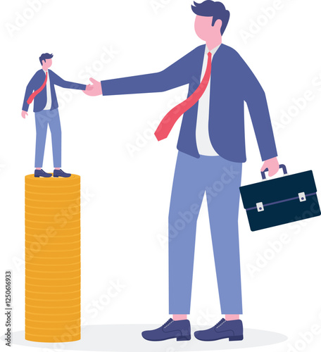 Social media illustration, business concept, web design

